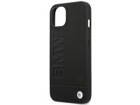 Case BMW BMHCP14MSLLBK iPhone 14 Plus 6.7 "black / black Leather Stamp