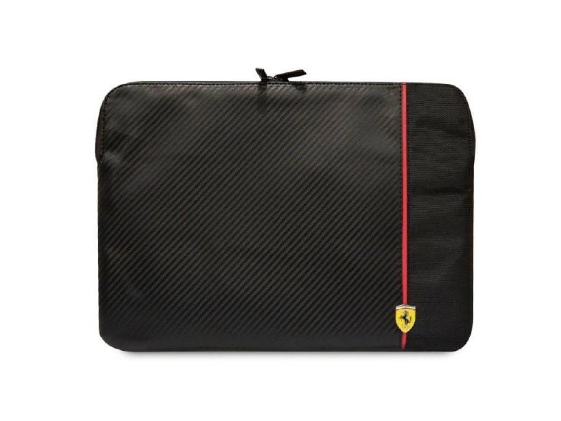 Capa Ferrari Carbon&Smooth para laptop de 14" - preta