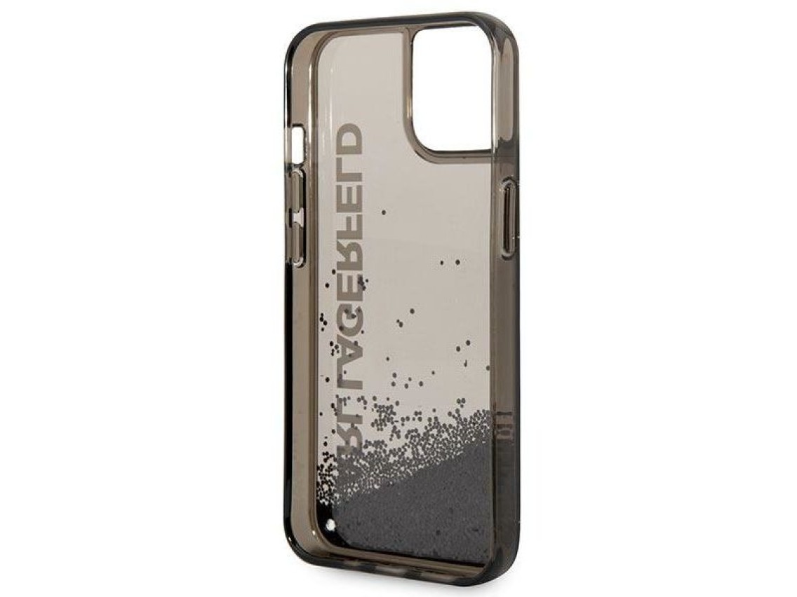 Karl Lagerfeld KLHCP14SLCKVK iPhone 14 6.1 "black / black hardcase Liquid Glitter Elong