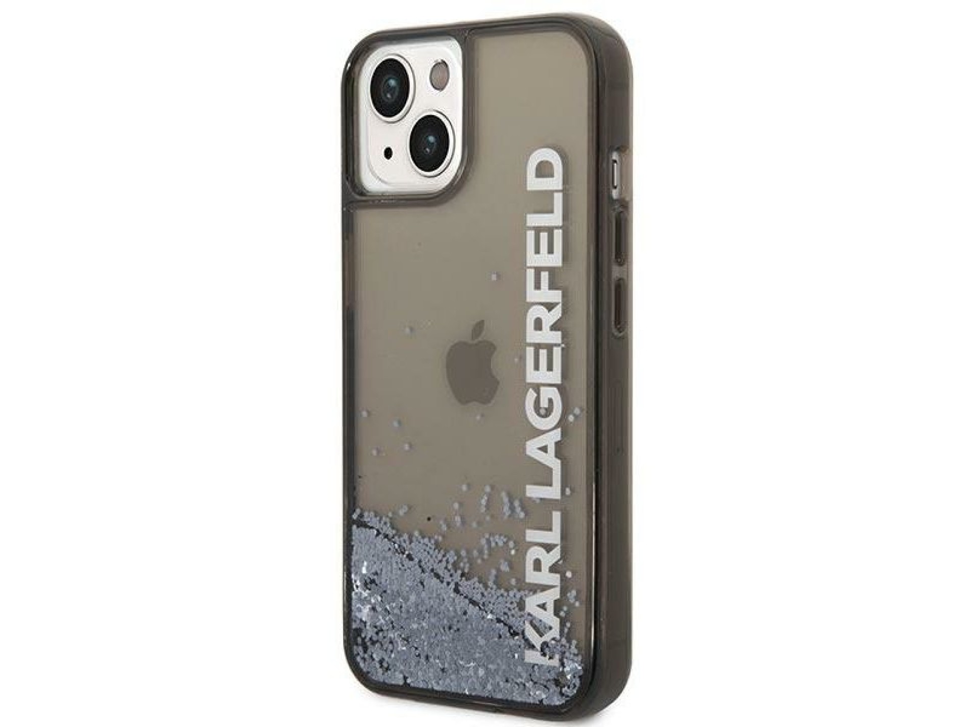 Funda Karl Lagerfeld Liquid Glitter Elong para iPhone 14 Plus - negra