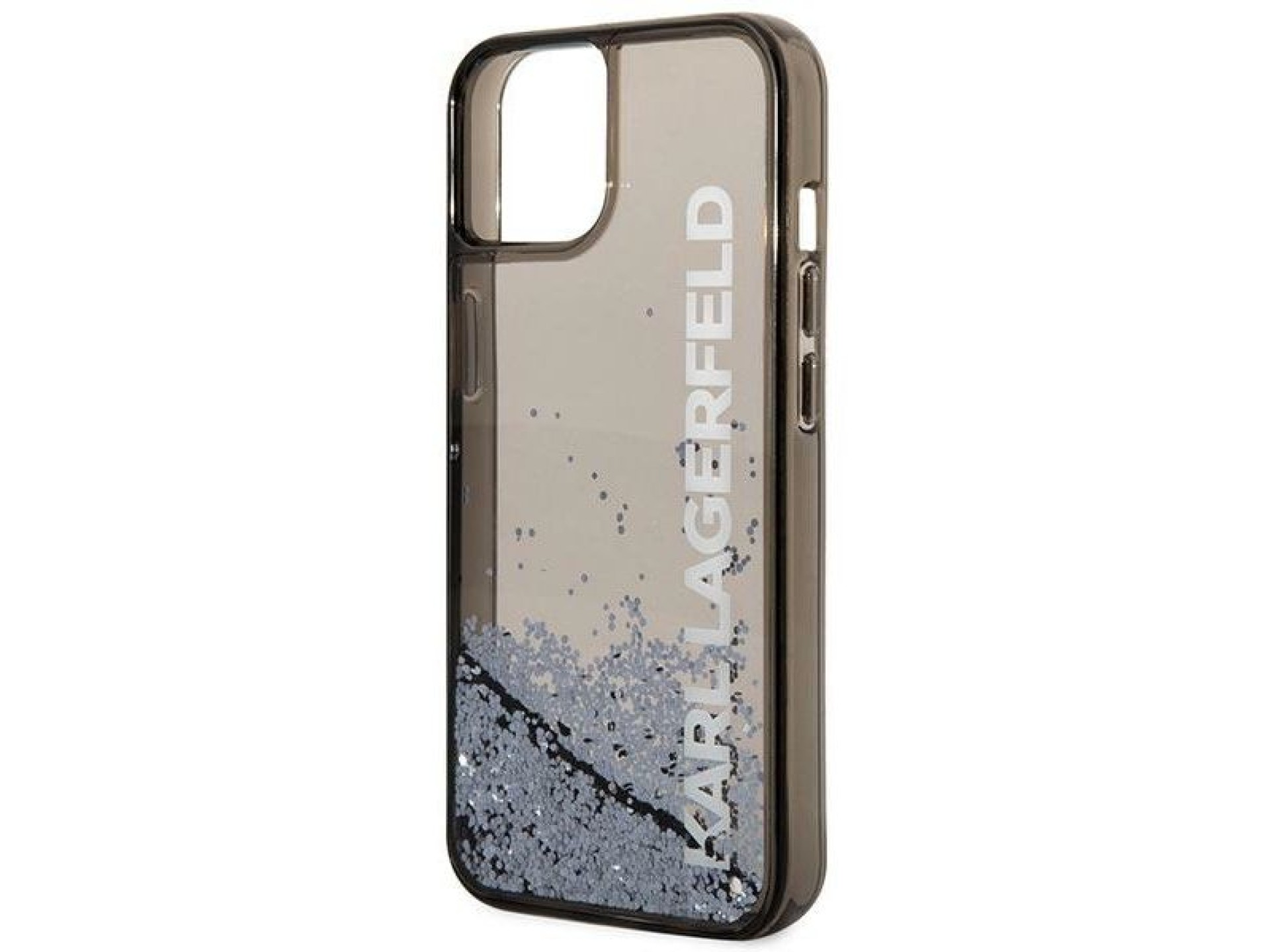 Funda Karl Lagerfeld Liquid Glitter Elong para iPhone 14 Plus - negra