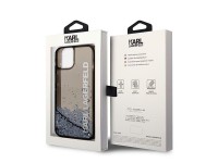 Funda Karl Lagerfeld Liquid Glitter Elong para iPhone 14 Plus - negra Funda Karl Lagerfeld Liquid Glitter Elong para iPhone 14 Plus - negra