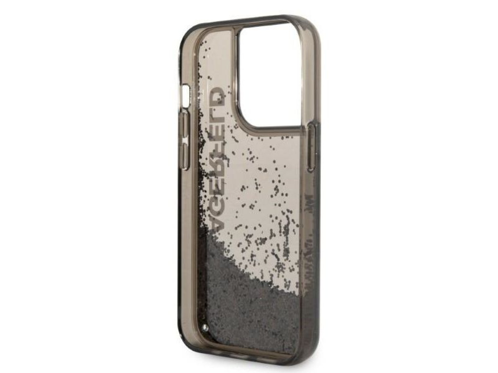 Capa Karl Lagerfeld Liquid Glitter Elong para iPhone 14 Pro - preta