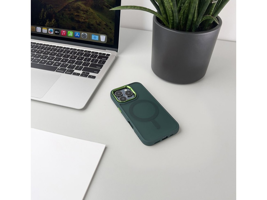Wozinsky Fashion Case MagSafe for Samsung Galaxy S25 - Green