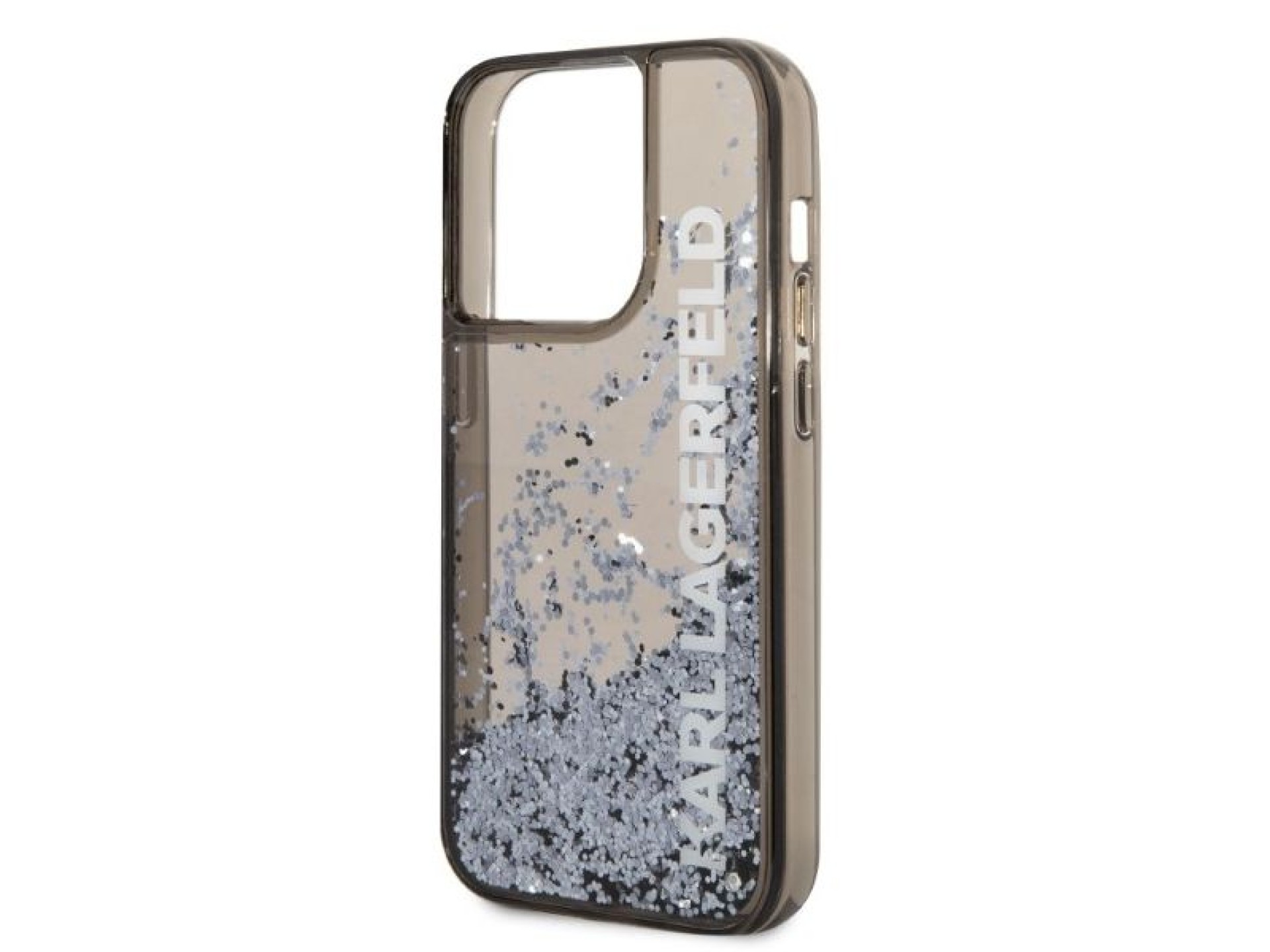 Capa Karl Lagerfeld Liquid Glitter Elong para iPhone 14 Pro Max - preta