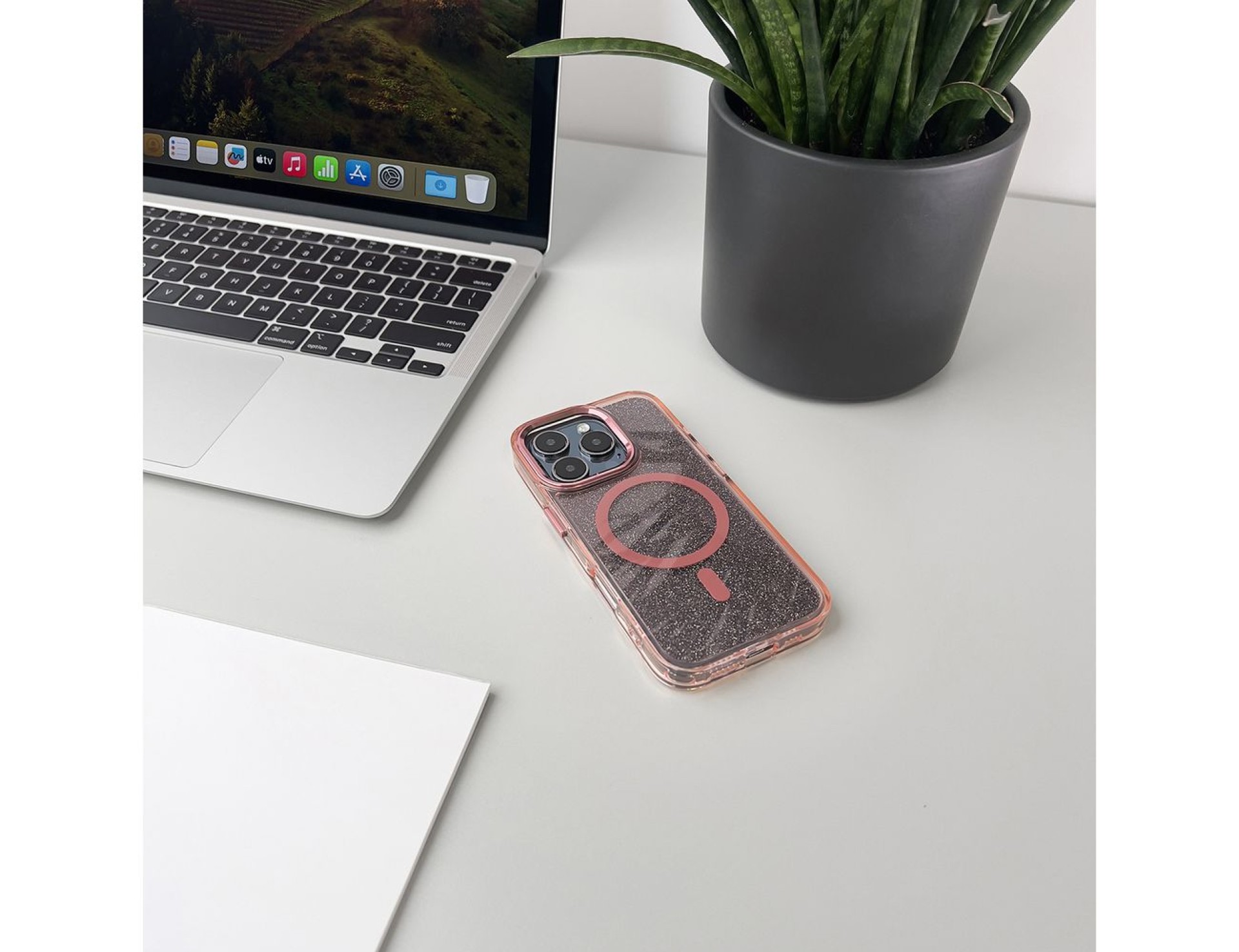 Wozinsky Glitter Case for Samsung Galaxy S25 - Pink with Glitter