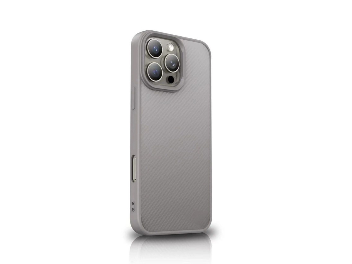 Capa Wozinsky em fibra de carbono com MagSafe para Samsung Galaxy S25+ - Cinza