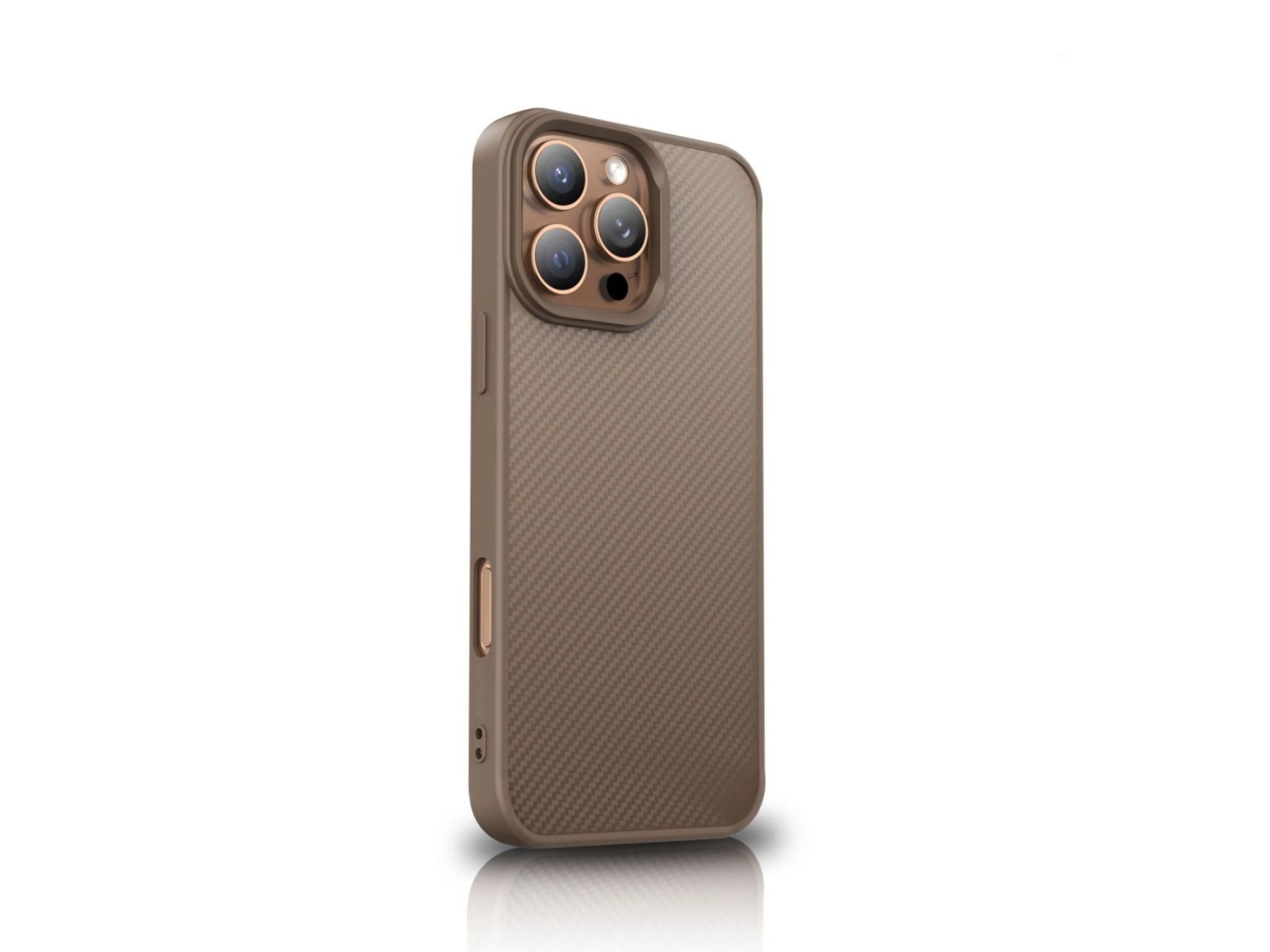 Capa Wozinsky em fibra de carbono com MagSafe para Samsung Galaxy S25+ - Marrom