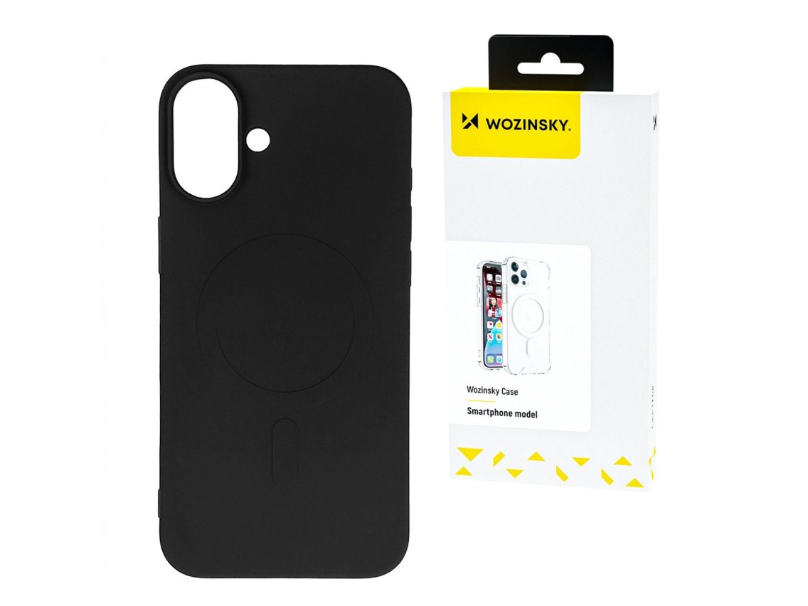 Capa de silicone Wozinsky com MagSafe e sistema magn�tico para Samsung Galaxy S25+ - Preta