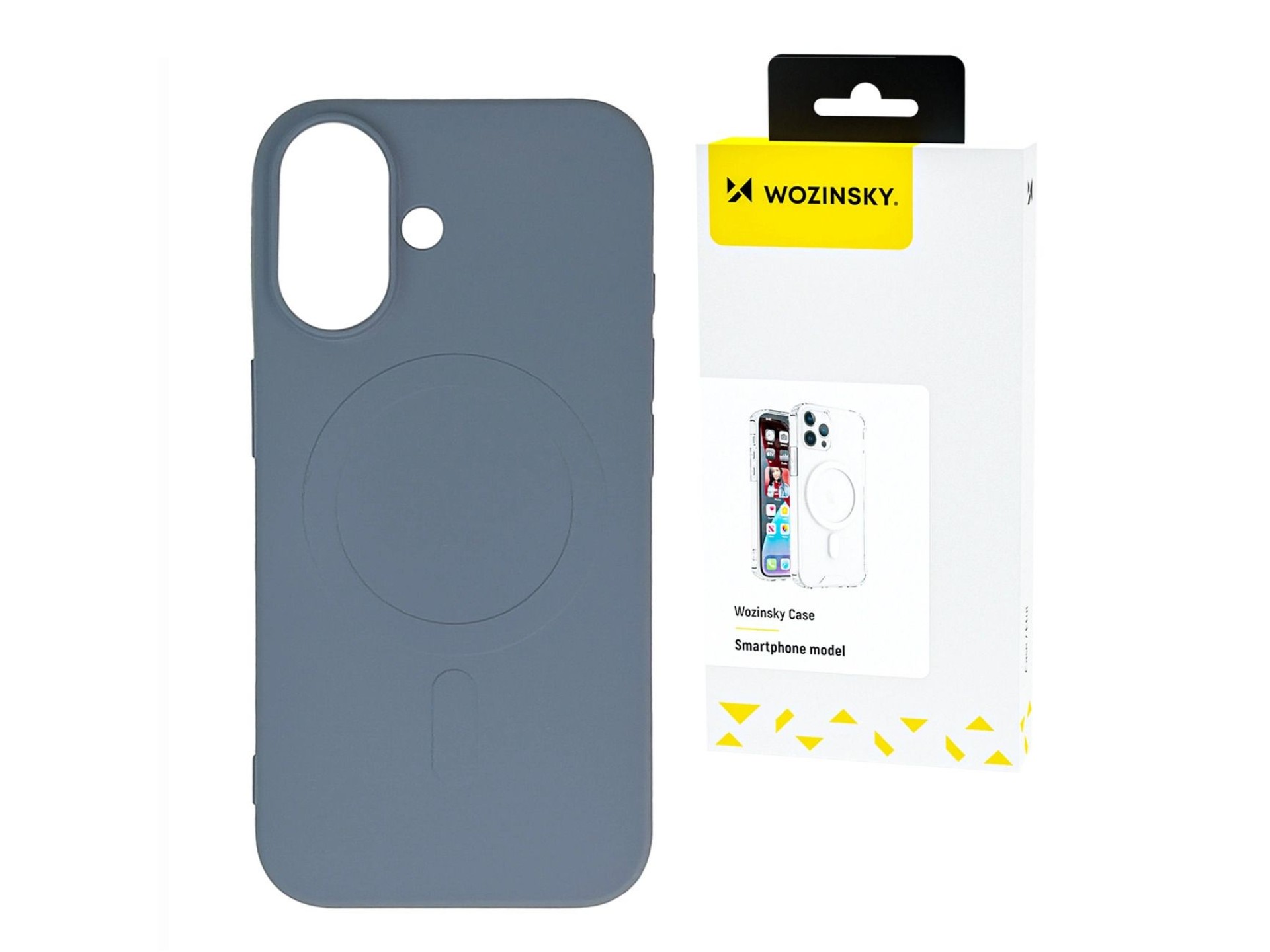 Capa de silicone Wozinsky com MagSafe e sistema magnético para Samsung Galaxy S25+ - Cinza
