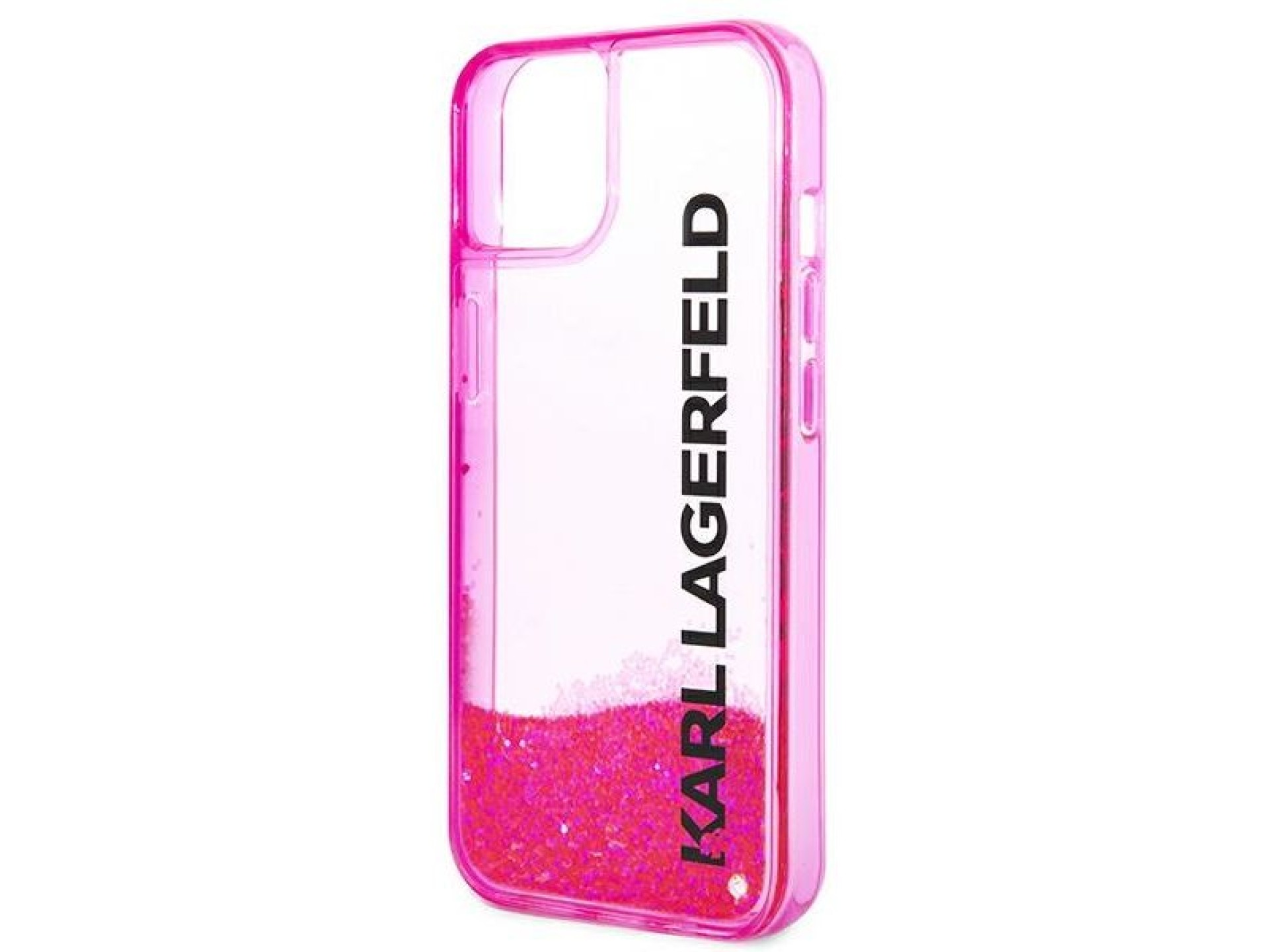 Capa alongada Karl Lagerfeld Liquid Glitter para iPhone 14 Plus - Rosa