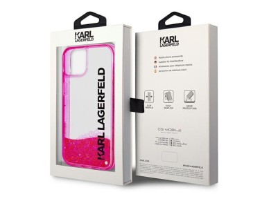 Capa alongada Karl Lagerfeld Liquid Glitter para iPhone 14 Plus - Rosa Capa alongada Karl Lagerfeld Liquid Glitter para iPhone 14 Plus - Rosa