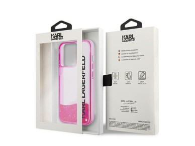 Funda alargada Karl Lagerfeld Liquid Glitter para iPhone 14 Pro - Rosa Funda alargada Karl Lagerfeld Liquid Glitter para iPhone 14 Pro - Rosa
