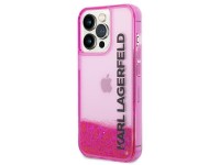 Karl Lagerfeld KLHCP14XLCKVF iPhone 14 Pro Max 6.7" rosa / funda rígida rosa con purpurina líquida a Karl Lagerfeld KLHCP14XLCKVF iPhone 14 Pro Max 6.7" rosa / funda rígida rosa con purpurina líquida a