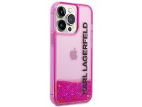 Karl Lagerfeld KLHCP14XLCKVF iPhone 14 Pro Max 6.7" rosa / funda rígida rosa con purpurina líquida a Karl Lagerfeld KLHCP14XLCKVF iPhone 14 Pro Max 6.7" rosa / funda rígida rosa con purpurina líquida a