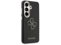 Capa Guess com textura granulada e logotipo grande 4G em metal para Samsung Galaxy S26+ - preta Capa Guess com textura granulada e logotipo grande 4G em metal para Samsung Galaxy S26+ - preta