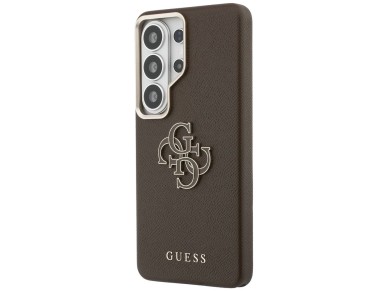 Guess Grained Big 4G Metal Logo Case for Samsung Galaxy S26 Ultra - Brown Guess Grained Big 4G Metal Logo Case for Samsung Galaxy S26 Ultra - Brown