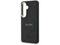 Guess Saffiano Peony Embossed Ring MagSafe case for Samsung Galaxy S26 - black