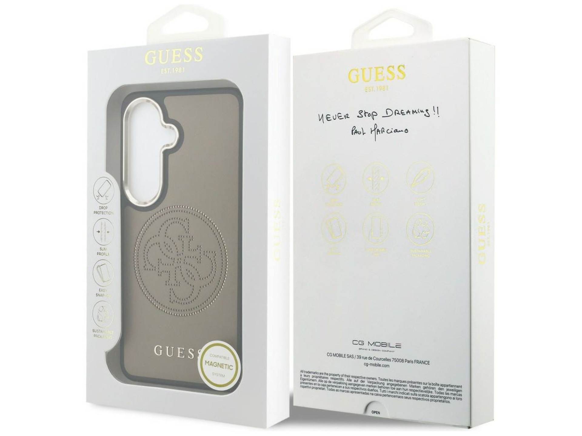 Guess Perforated Logo MagSafe Case for Samsung Galaxy S26 - Brown
