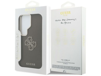 Guess Grained Big 4G Metal Logo Case for Samsung Galaxy S26 Ultra - Brown Guess Grained Big 4G Metal Logo Case for Samsung Galaxy S26 Ultra - Brown