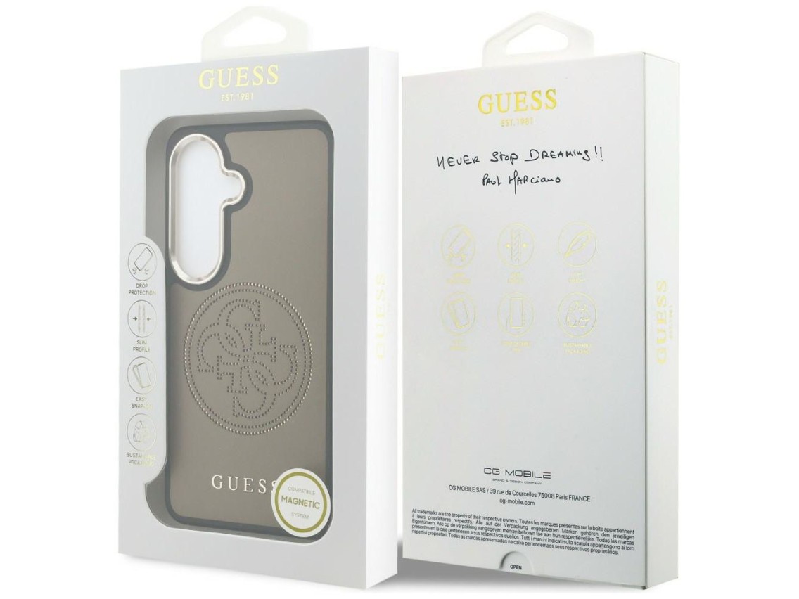 Guess Perforated Logo MagSafe Case for Samsung Galaxy S26 - Brown