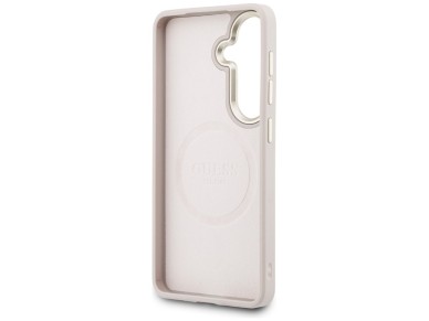 Guess Saffiano Peony Embossed Ring MagSafe Case for Samsung Galaxy S26 - Pink Guess Saffiano Peony Embossed Ring MagSafe Case for Samsung Galaxy S26 - Pink