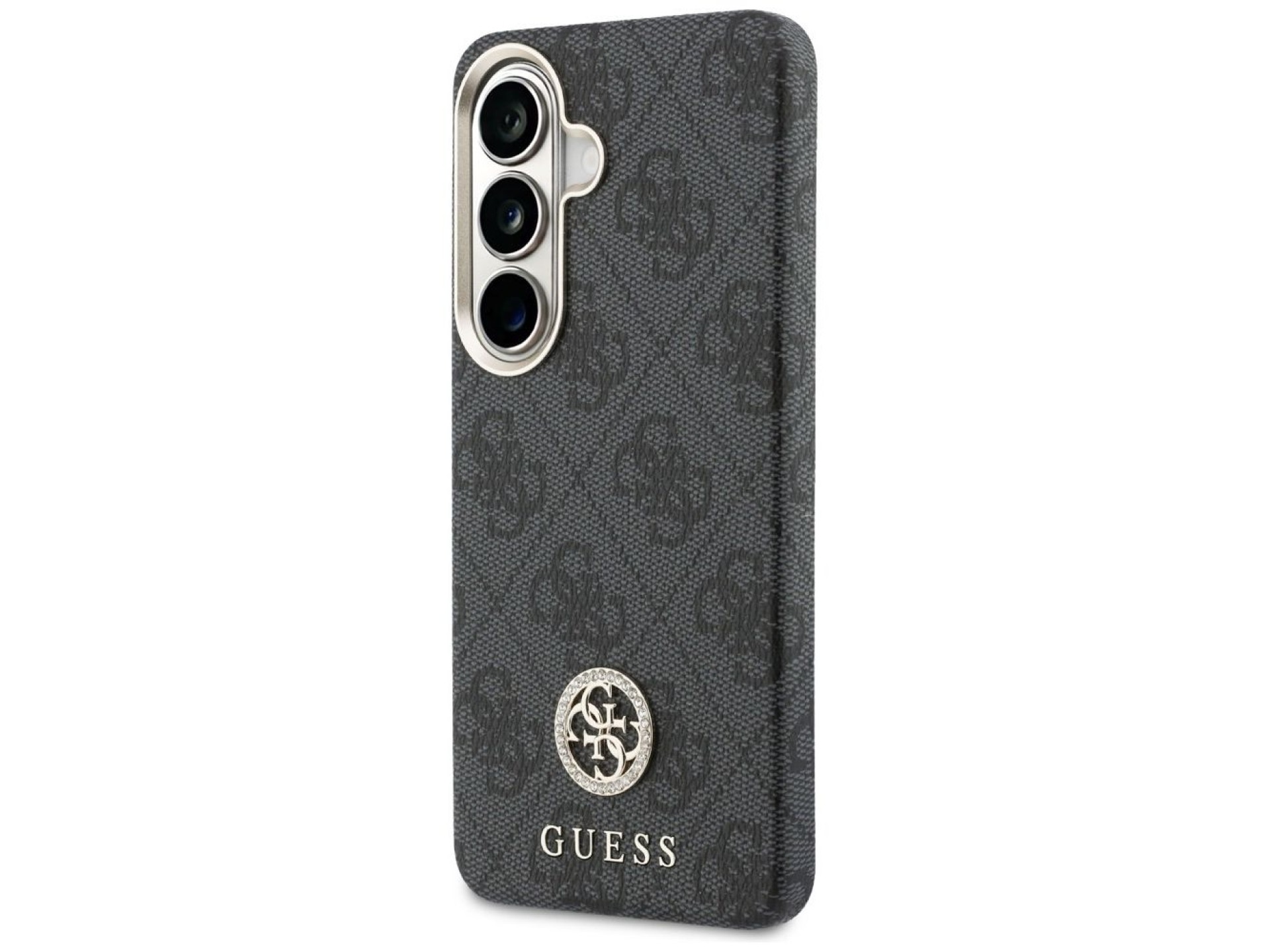 Funda Guess 4G con logotipo redondo de diamantes de imitación y MagSafe para Samsung Galaxy S26+ - N