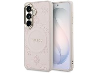 Guess Saffiano Peony Embossed Ring MagSafe Case for Samsung Galaxy S26+ - Pink Guess Saffiano Peony Embossed Ring MagSafe Case for Samsung Galaxy S26+ - Pink