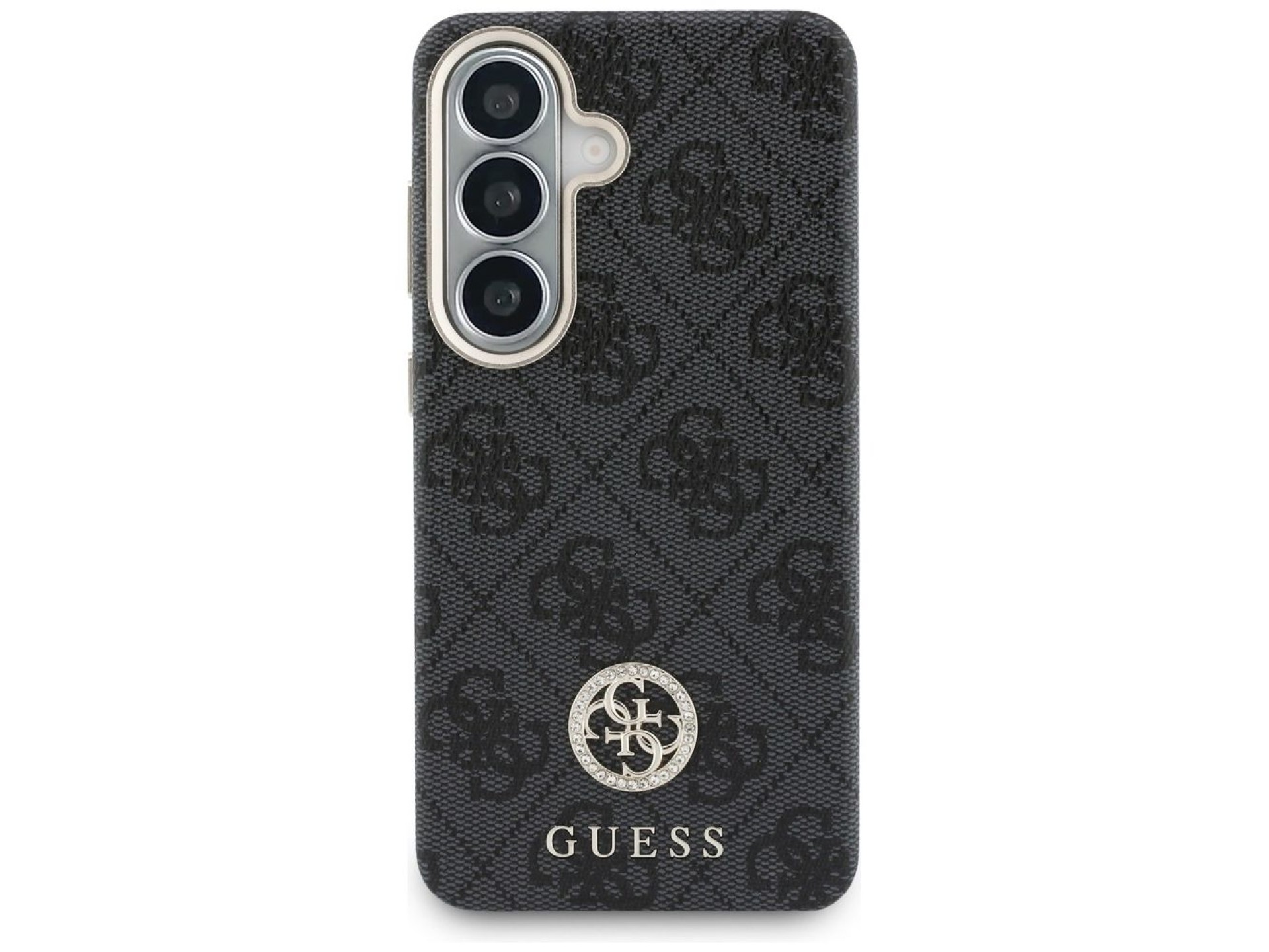 Funda Guess 4G con logotipo redondo de diamantes de imitación y MagSafe para Samsung Galaxy S26+ - N
