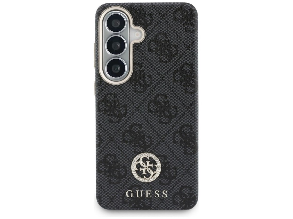 Funda Guess 4G con logotipo redondo de diamantes de imitación y MagSafe para Samsung Galaxy S26+ - N