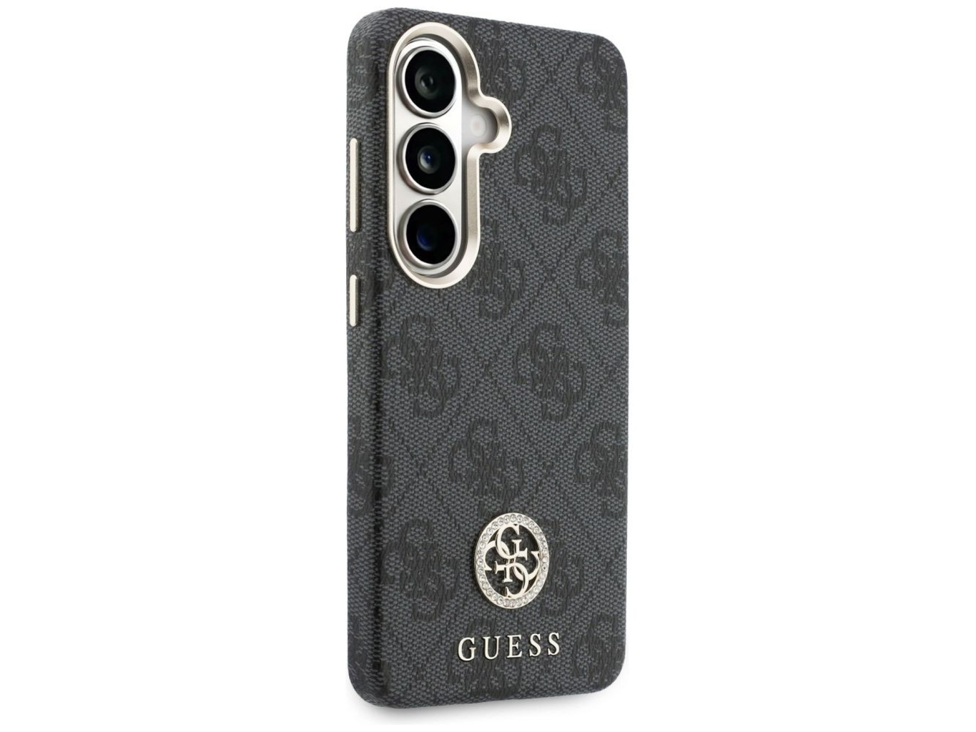 Funda Guess 4G con logotipo redondo de diamantes de imitación y MagSafe para Samsung Galaxy S26+ - N
