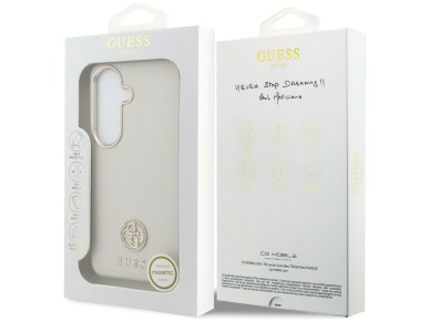 Guess Rhinestone Round Logo MagSafe Case for Samsung Galaxy S26 - Beige Guess Rhinestone Round Logo MagSafe Case for Samsung Galaxy S26 - Beige