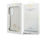 Capa MagSafe com logo redondo em strass da Guess para Samsung Galaxy S26+ - Bege Capa MagSafe com logo redondo em strass da Guess para Samsung Galaxy S26+ - Bege