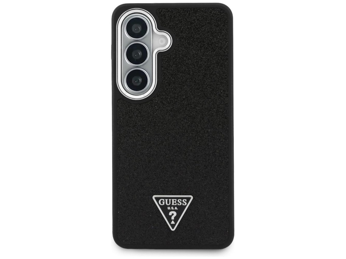 Funda Guess Fixed Glitter Triangle MagSafe para Samsung Galaxy S26+ - negra
