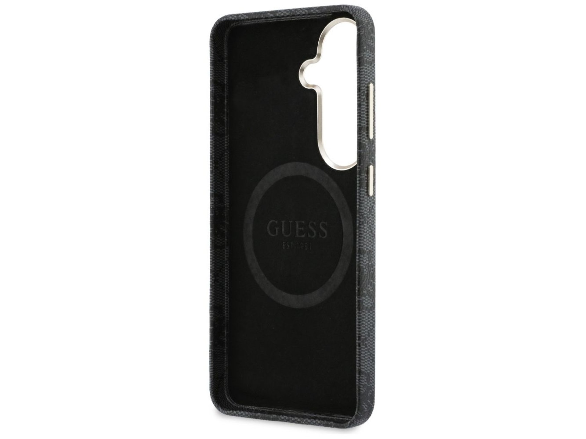 Funda Guess 4G con logo triangular y MagSafe para Samsung Galaxy S26+ - Negra