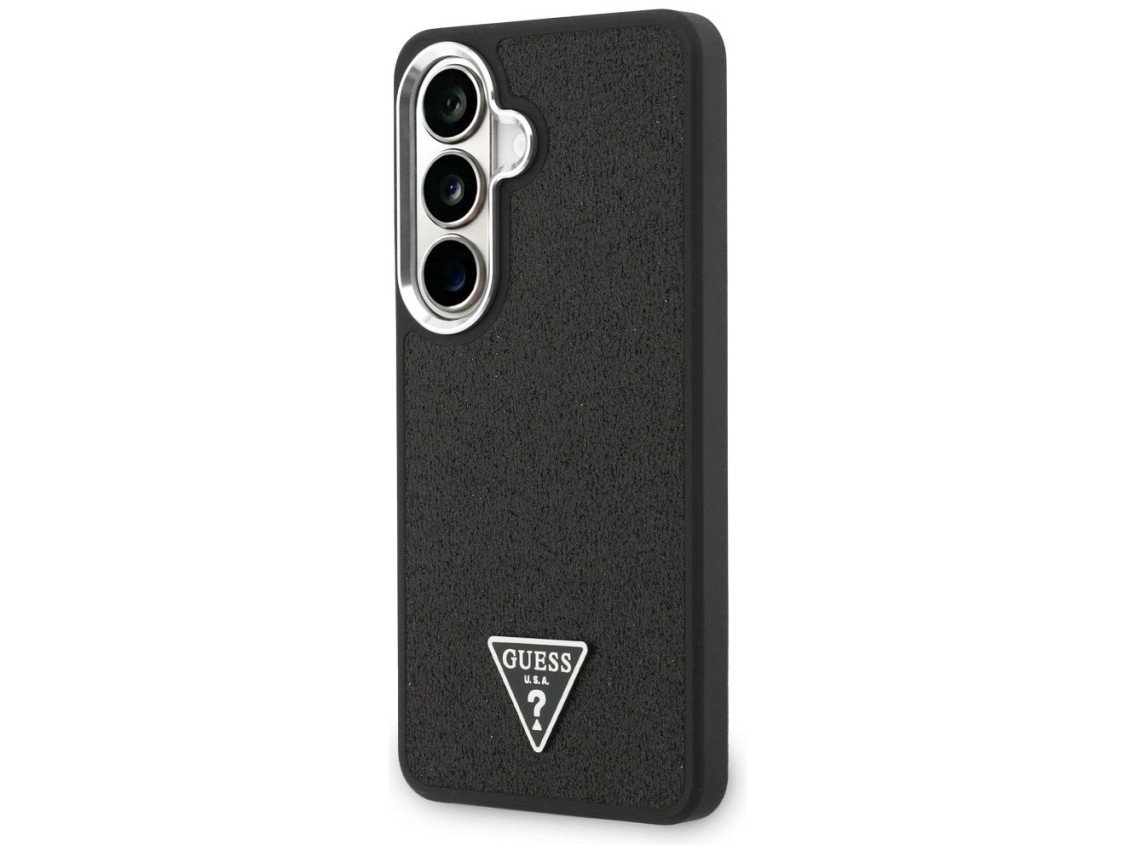 Funda Guess Fixed Glitter Triangle MagSafe para Samsung Galaxy S26+ - negra