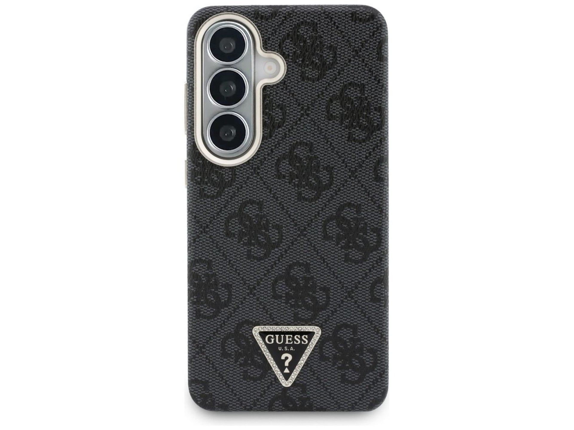 Funda Guess 4G con logo triangular y MagSafe para Samsung Galaxy S26+ - Negra