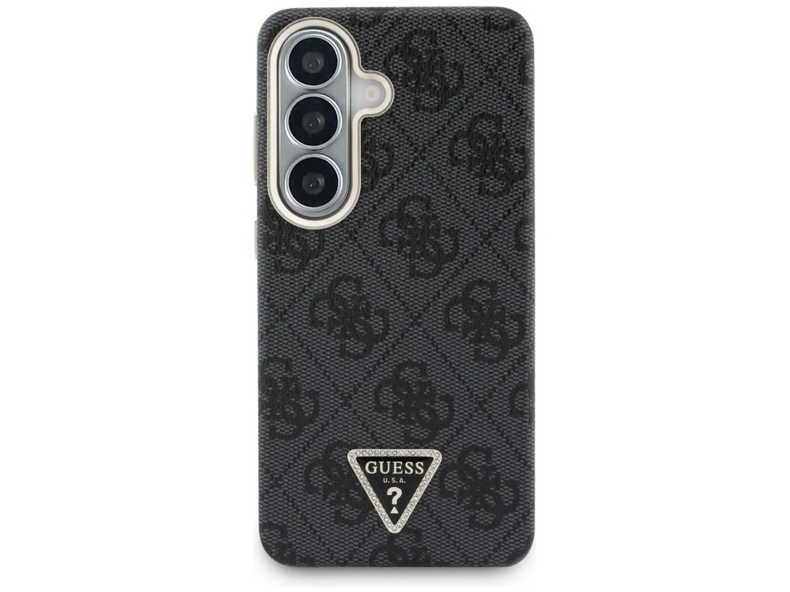 Funda Guess 4G con logo triangular y MagSafe para Samsung Galaxy S26+ - Negra
