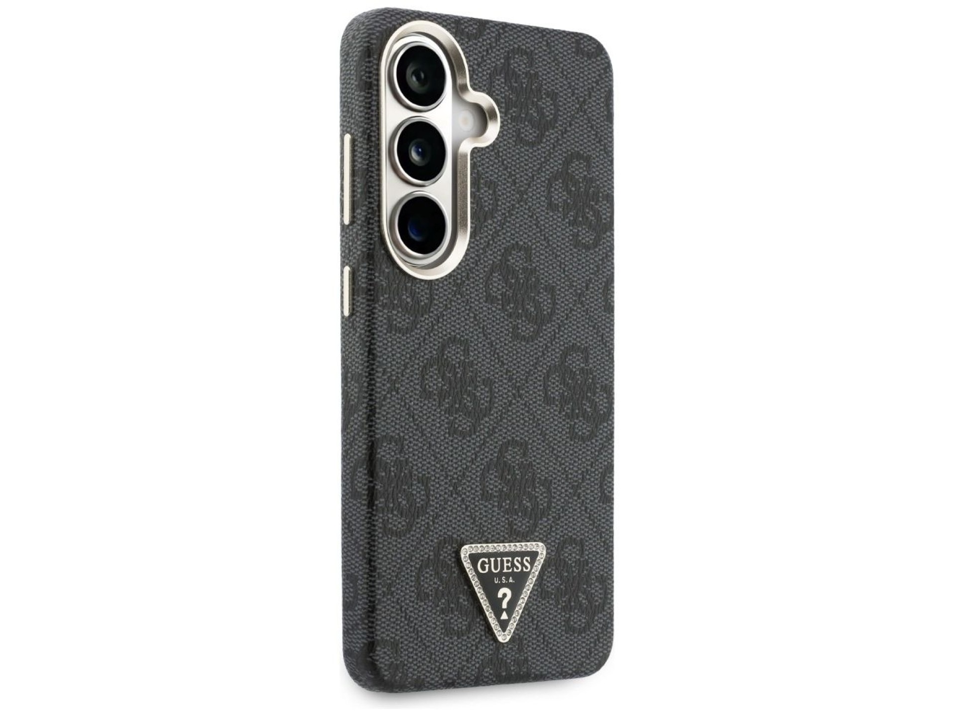 Funda Guess 4G con logo triangular y MagSafe para Samsung Galaxy S26+ - Negra