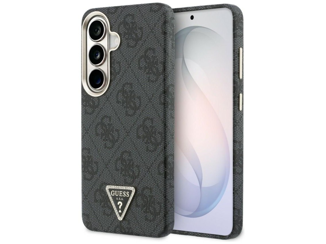 Funda Guess 4G con logo triangular y MagSafe para Samsung Galaxy S26+ - Negra