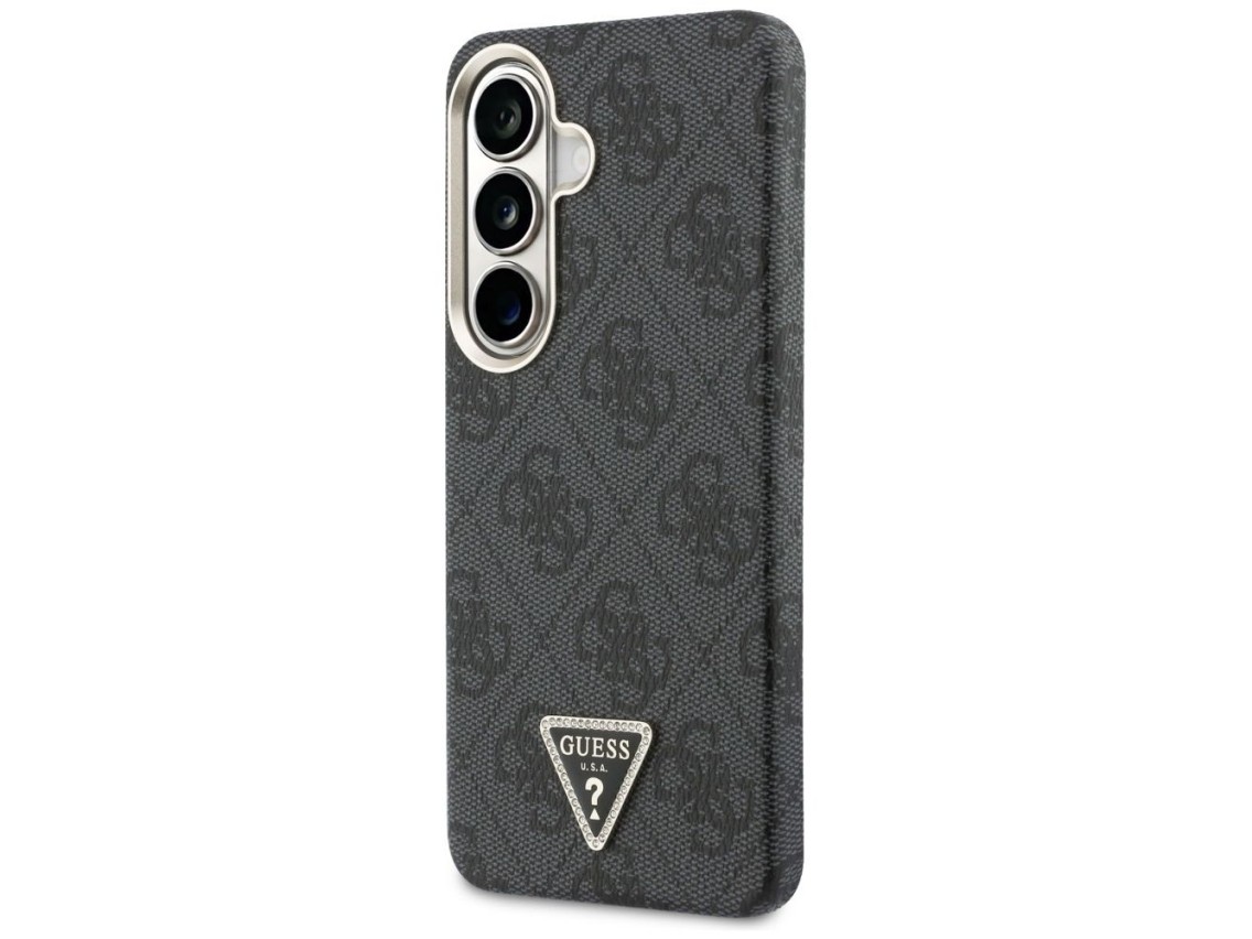 Funda Guess 4G con logo triangular y MagSafe para Samsung Galaxy S26+ - Negra