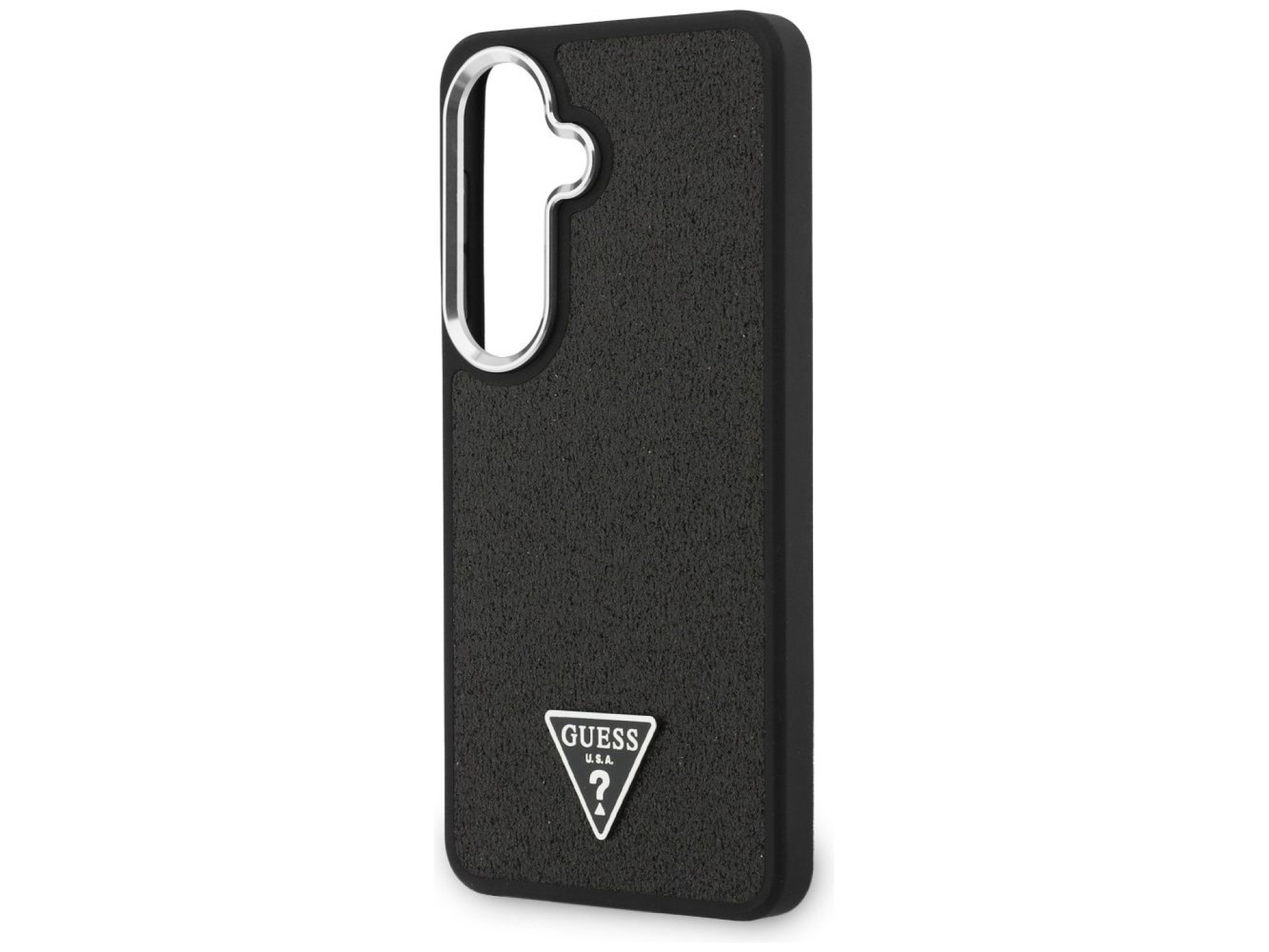 Funda Guess Fixed Glitter Triangle MagSafe para Samsung Galaxy S26+ - negra