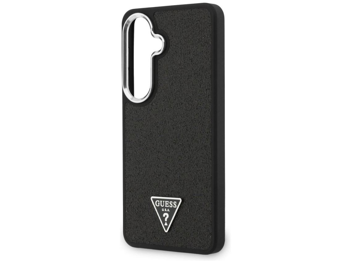 Funda Guess Fixed Glitter Triangle MagSafe para Samsung Galaxy S26+ - negra