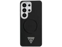 Capa MagSafe com logotipo triangular em relevo da Guess para Samsung Galaxy S26 Ultra - Preta