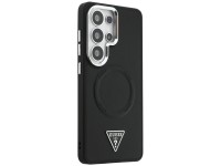 Capa MagSafe com logotipo triangular em relevo da Guess para Samsung Galaxy S26 Ultra - Preta