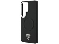 Capa MagSafe com logotipo triangular em relevo da Guess para Samsung Galaxy S26 Ultra - Preta