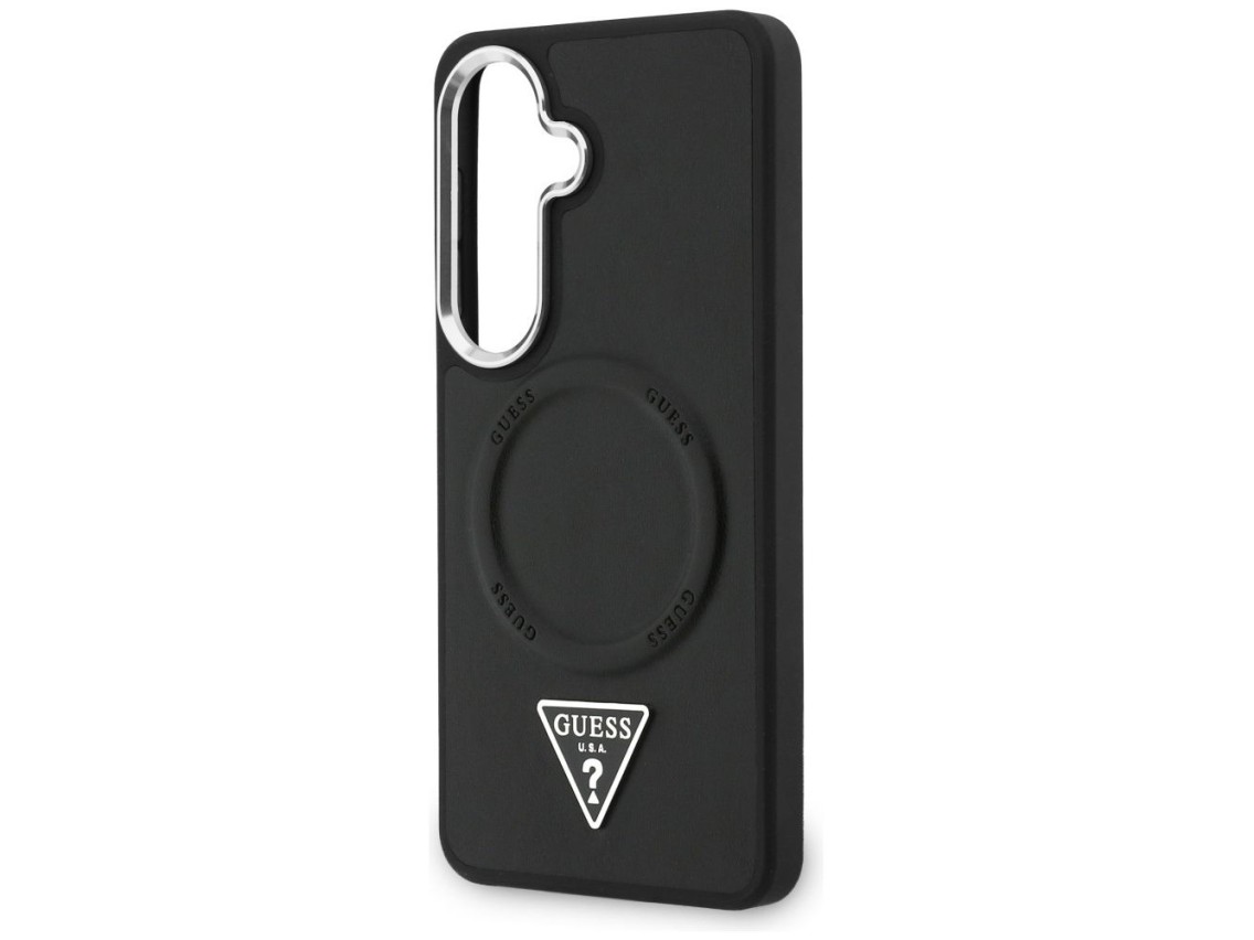 Guess Embossed Ring Triangle Logo MagSafe case for Samsung Galaxy S26 - black