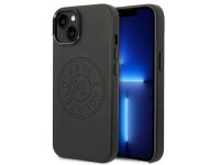 Capa de couro perfurado com o logotipo de Karl Lagerfeld para iPhone 14 Plus - Preta Capa de couro perfurado com o logotipo de Karl Lagerfeld para iPhone 14 Plus - Preta
