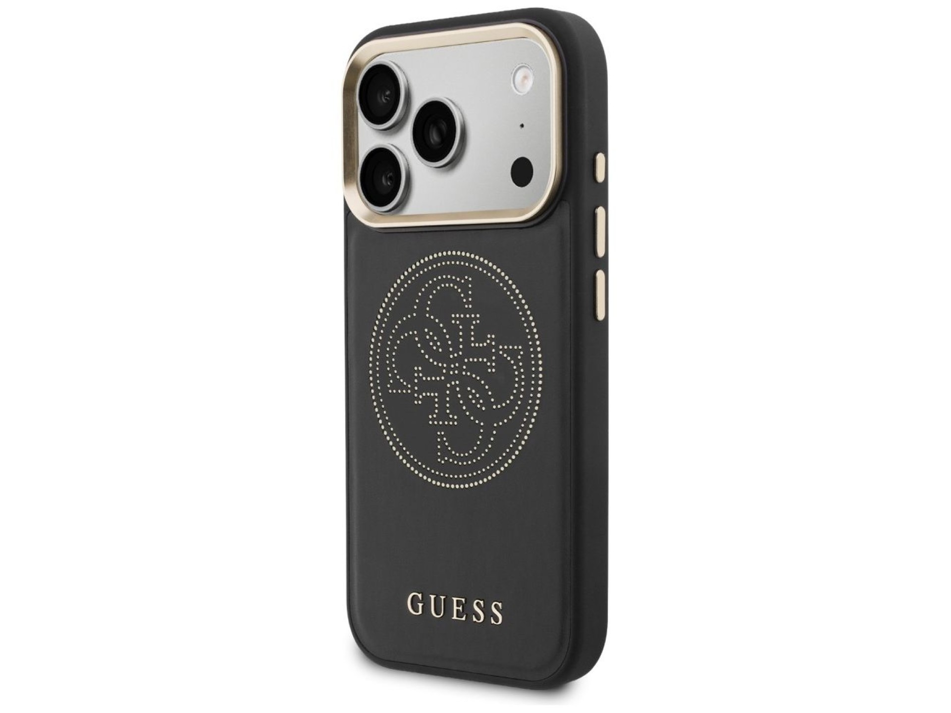Guess Perforated 4G MagSafe case for iPhone 17 Pro - black