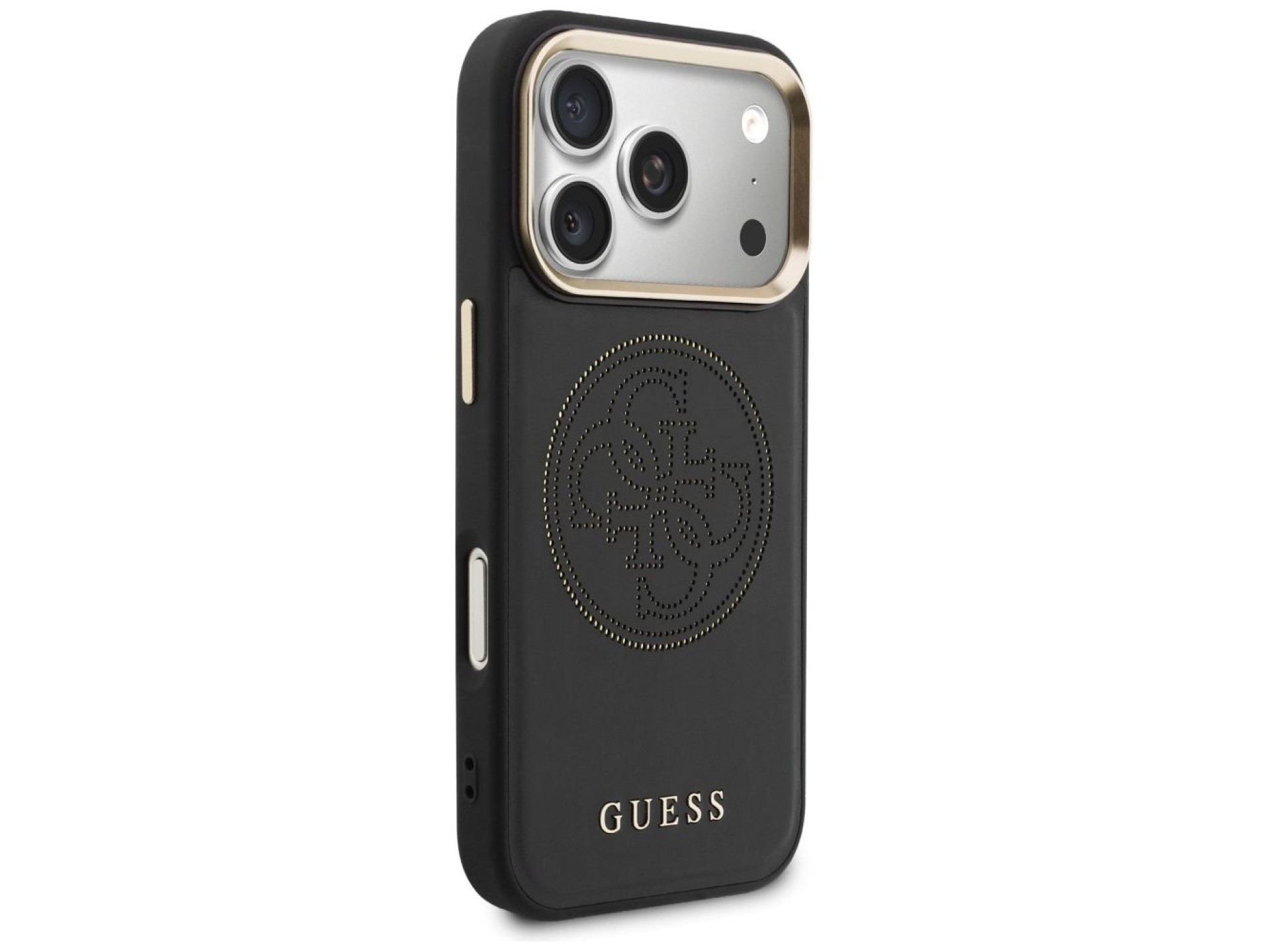 Guess Perforated 4G MagSafe case for iPhone 17 Pro - black
